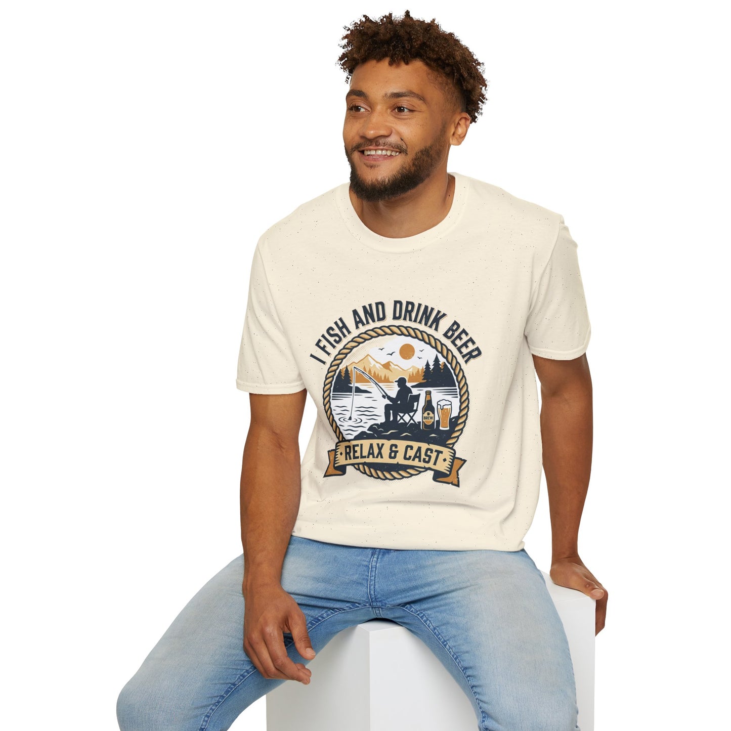 Fishing & Beer T-Shirt — "I Fish and Drink Beer" Relax & Cast Graphic Tee