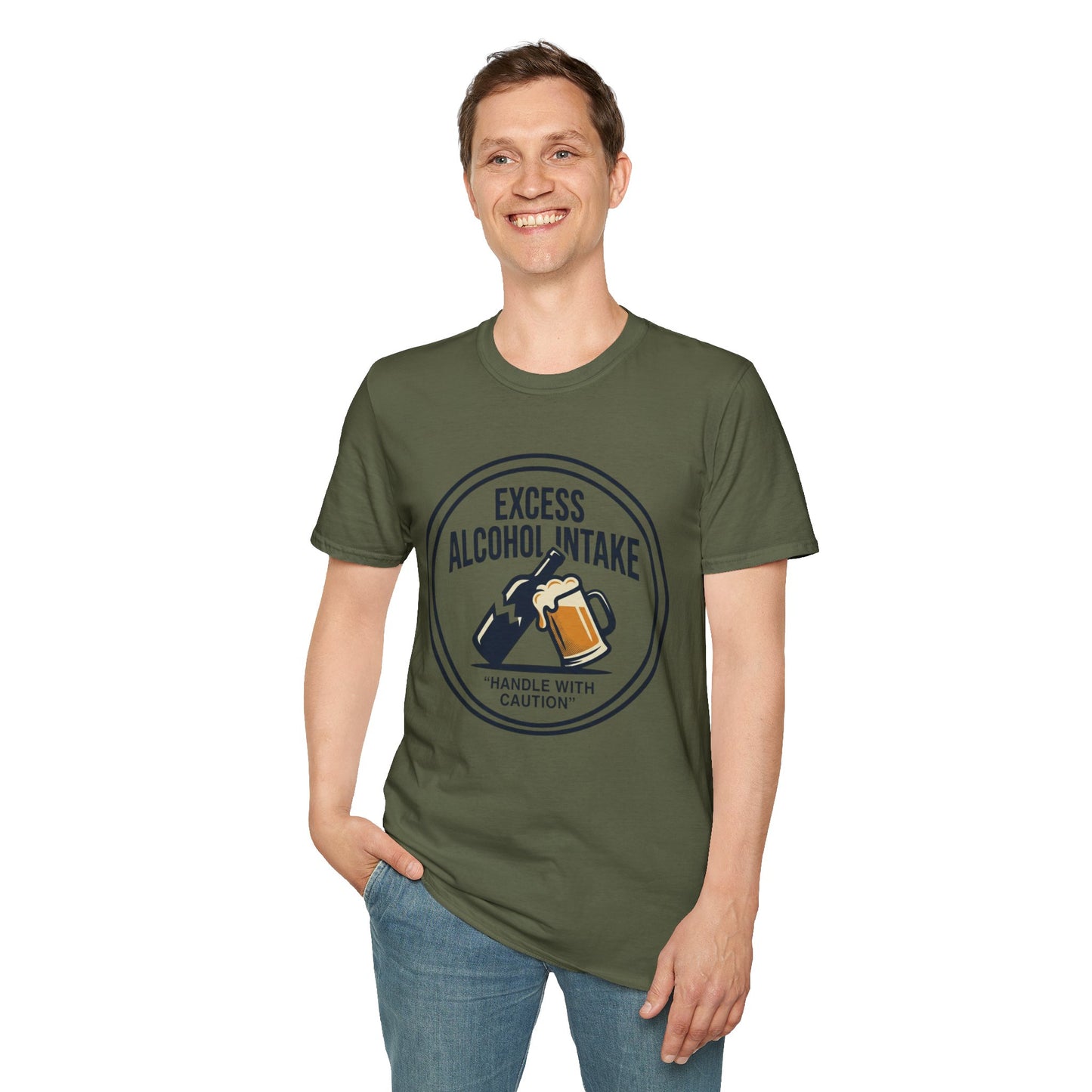 "Excess Alcohol Intake: Handle With Caution" Graphic Tee