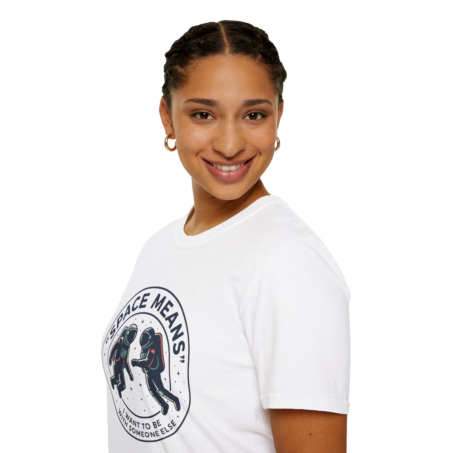 Astronaut Couple T-Shirt — “Space Means I Want To Be With Someone Else” Graphic Tee