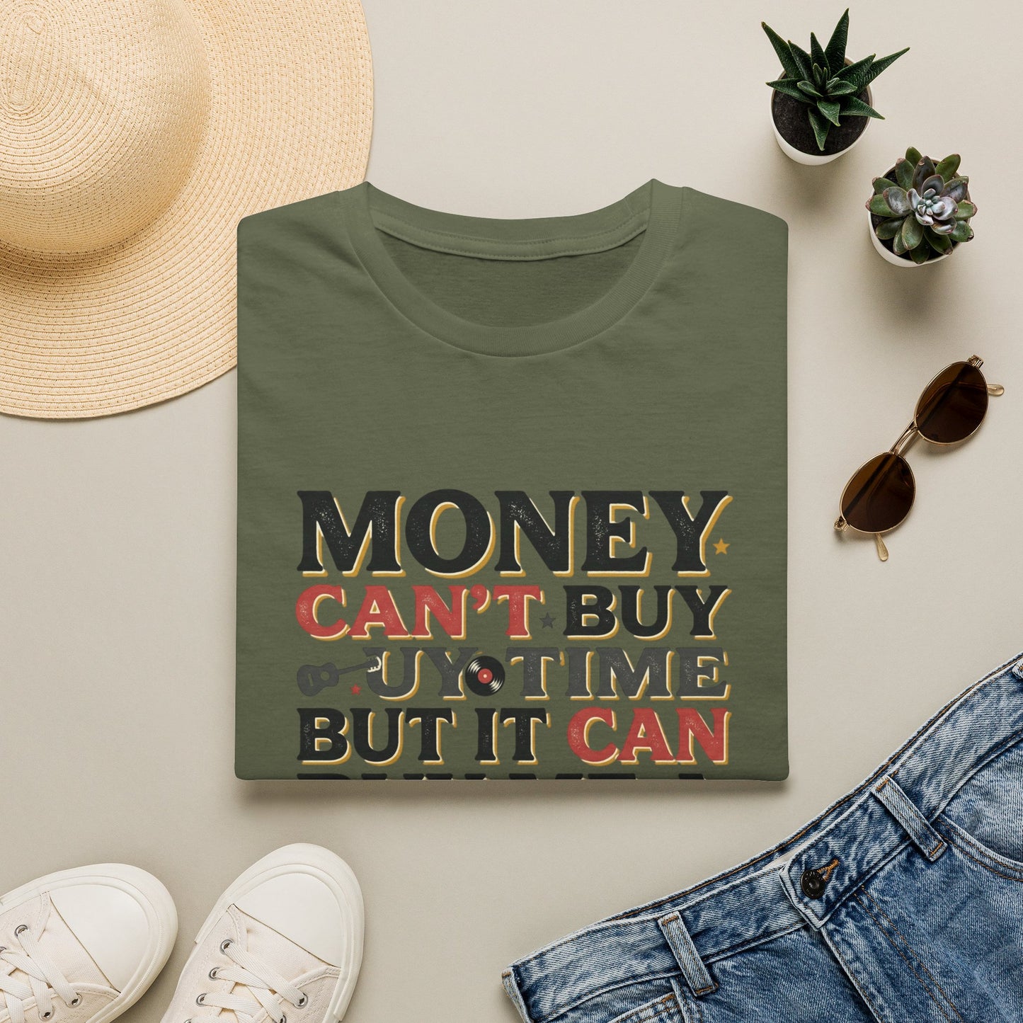 Money Can't Buy Joy T-Shirt — Funny Retro Graphic Tee: "Money Can't Buy You Time But It Can Buy Me A Good Time"