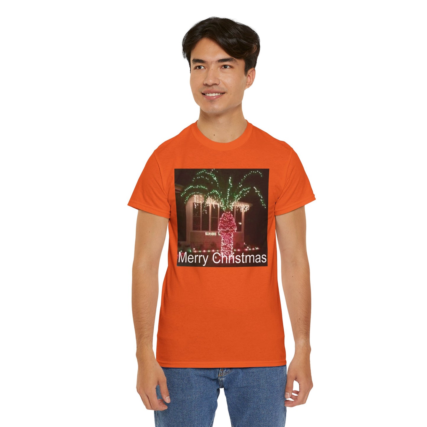 Christmas Lights Tee — 'Merry Christmas' Holiday Graphic T-Shirt Printify