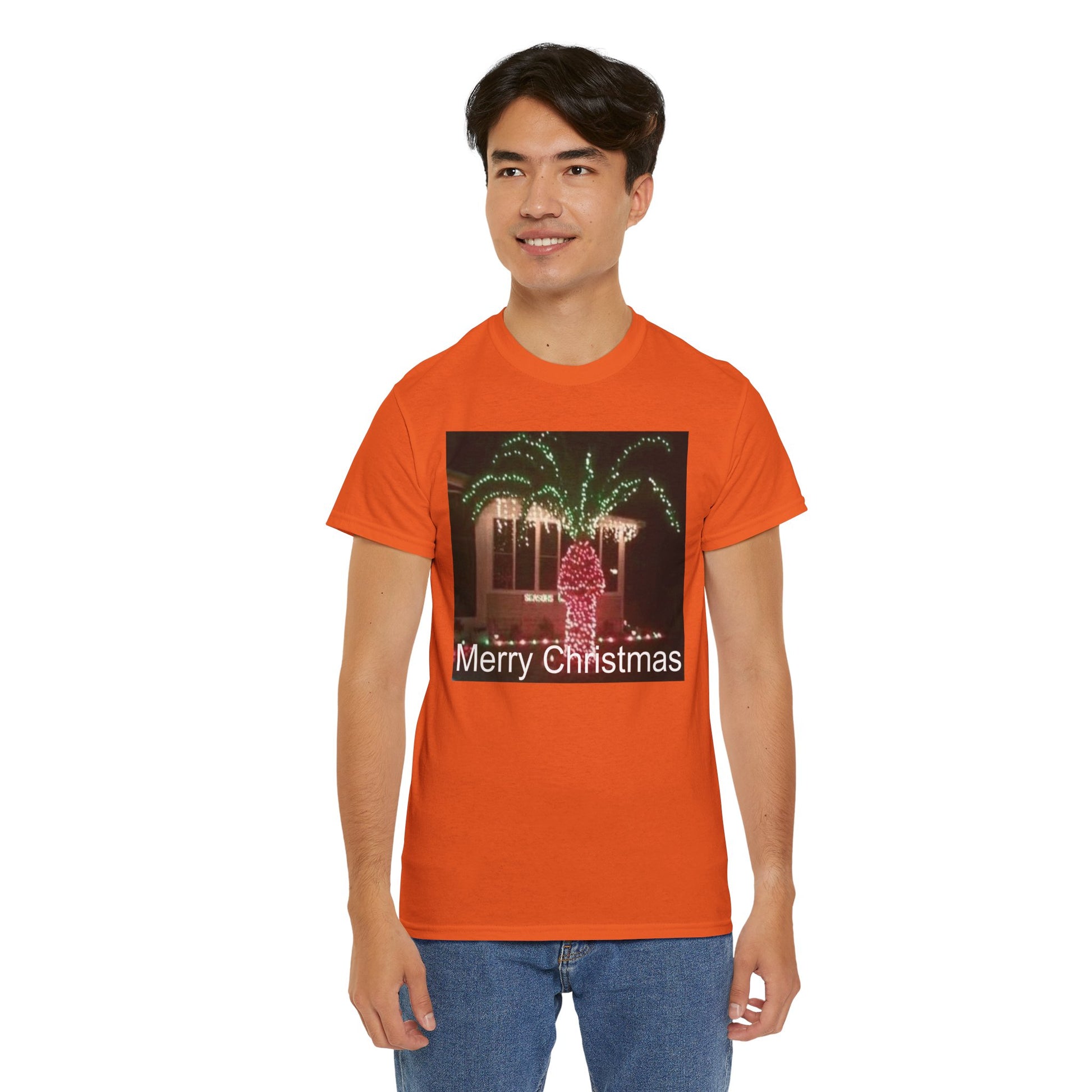 Christmas Lights Tee — 'Merry Christmas' Holiday Graphic T-Shirt Printify