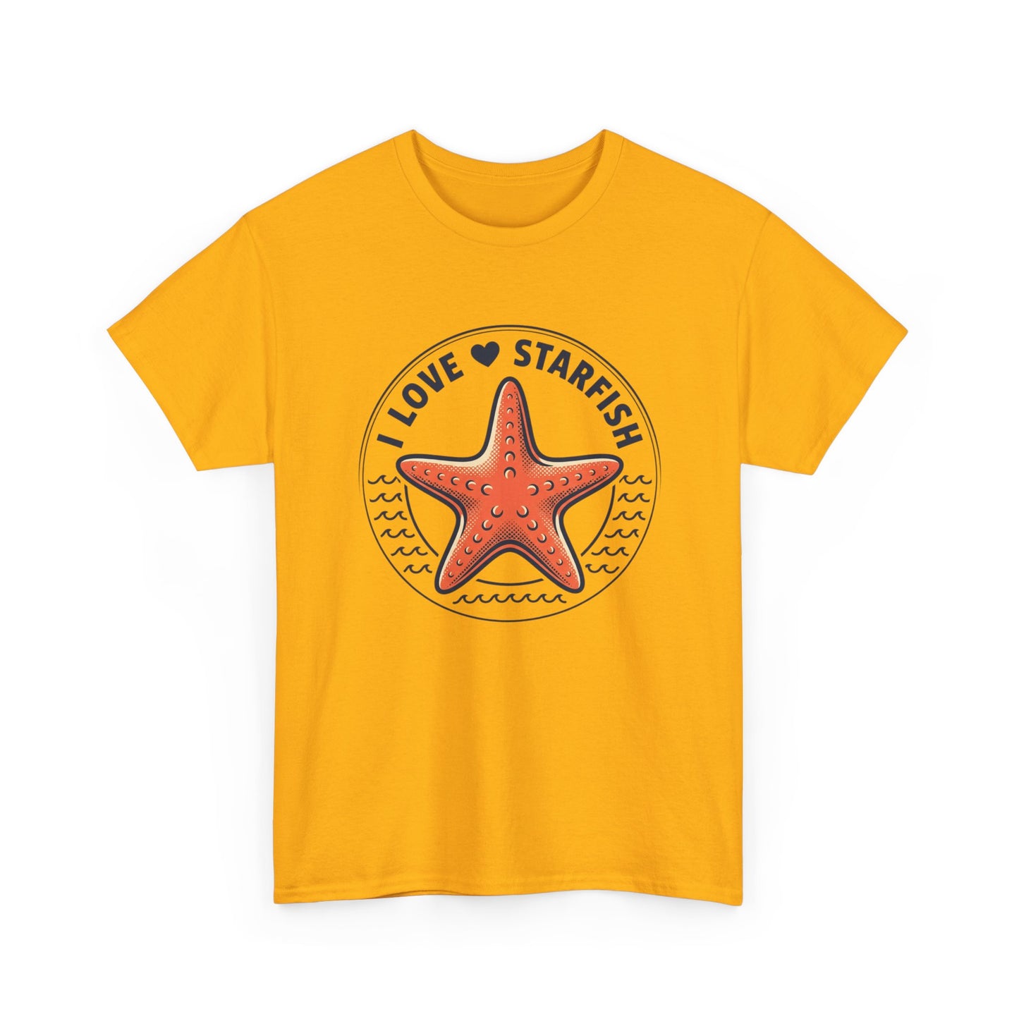 Starfish Tee — "I Love Starfish" Beach Graphic T-Shirt