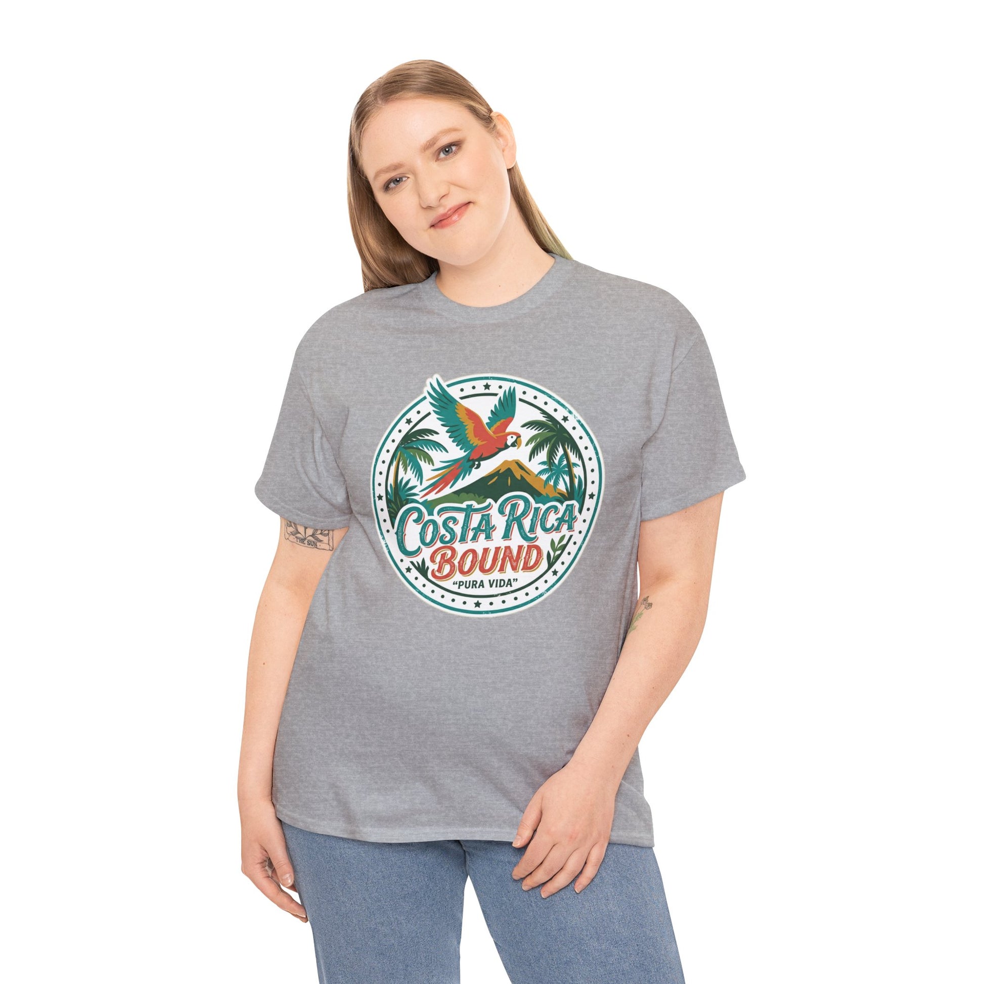Costa Rica Bound T-Shirt — Tropical Parrot Travel Tee Printify