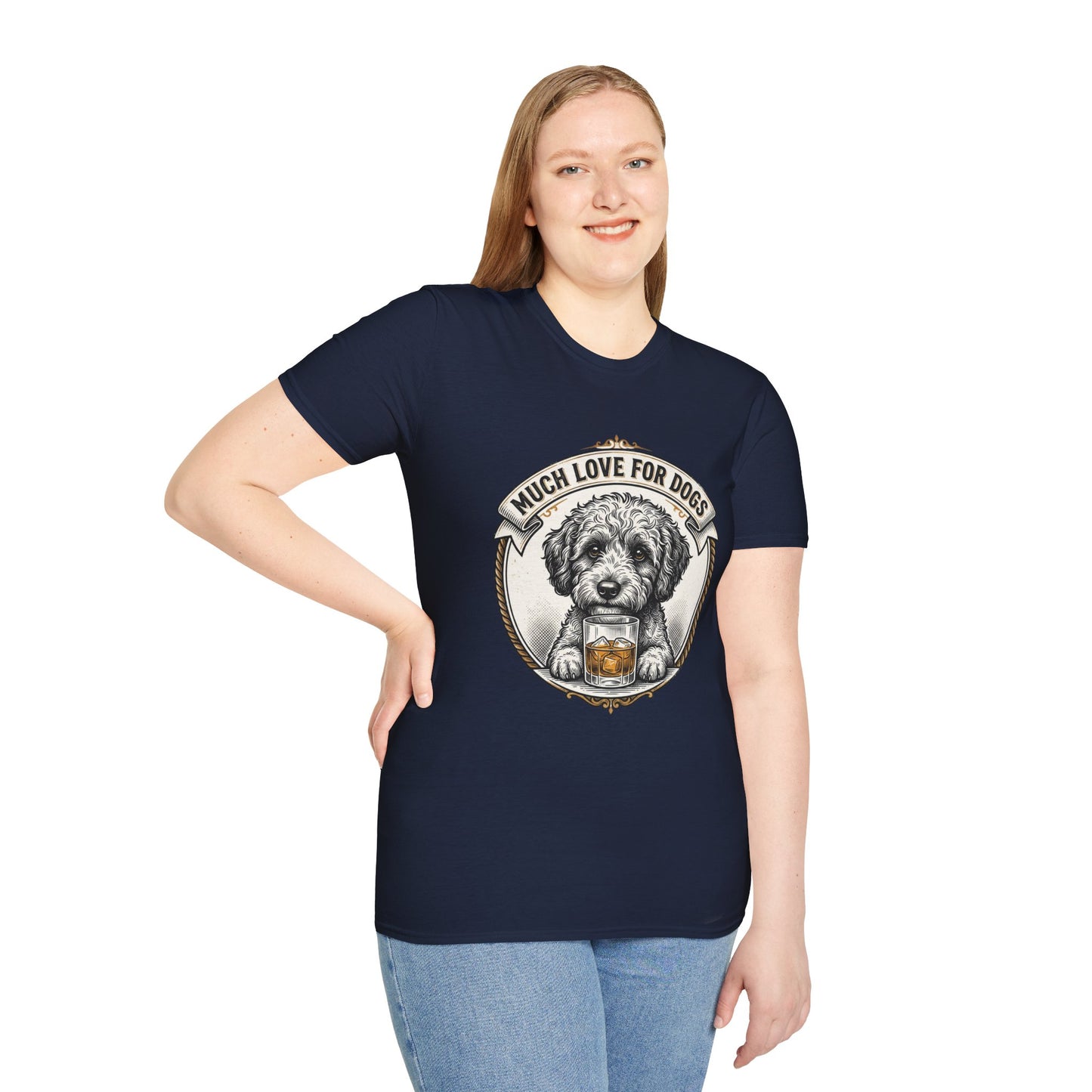 Much Love for Dogs T-Shirt — Vintage Dog Illustration Tee