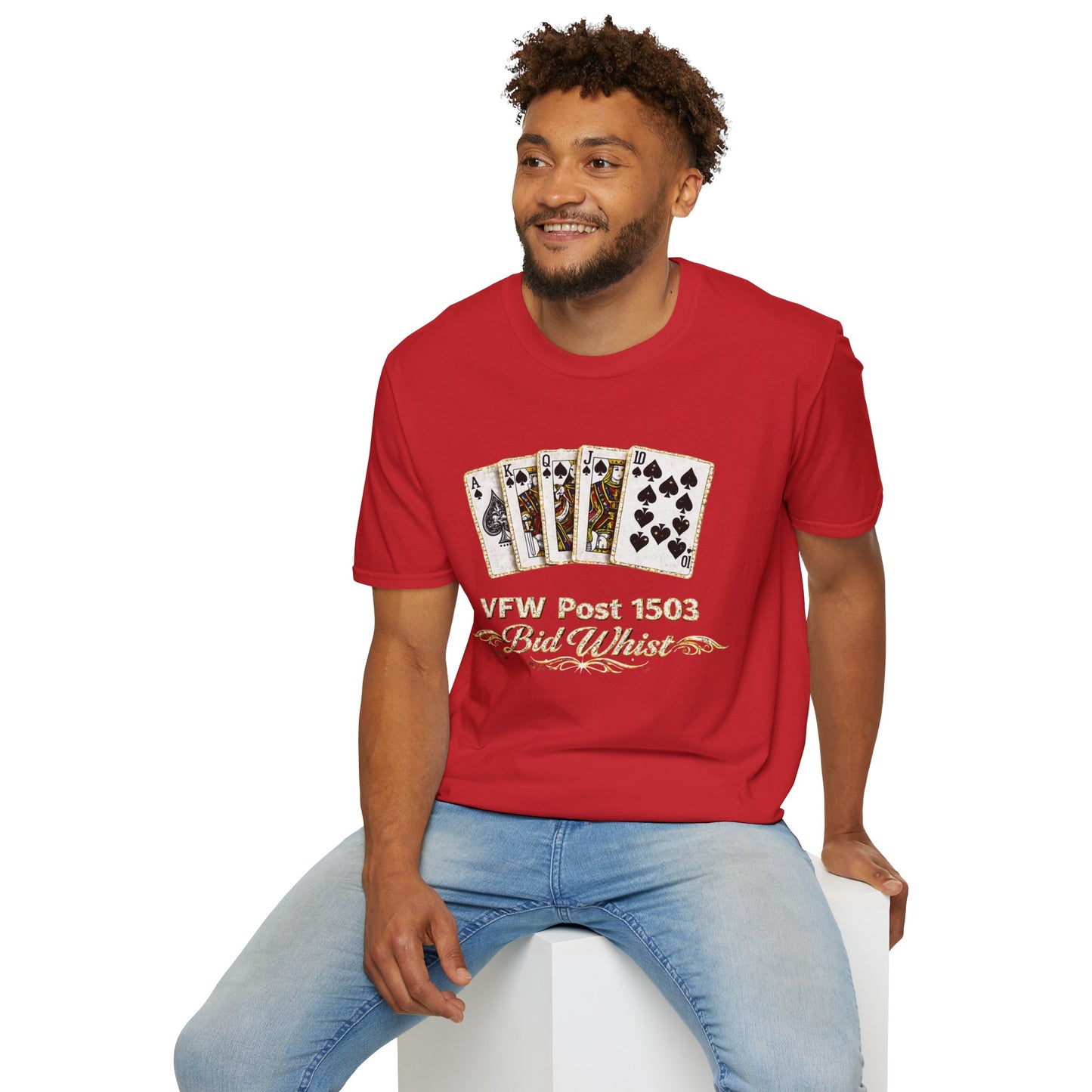 Bid Whist Playing Cards Tee — VFW Post 1503 Card Game T-Shirt