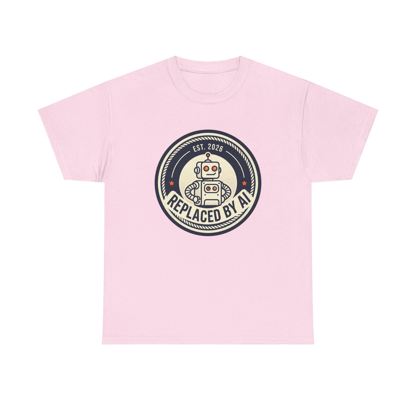 "Replaced by AI" Retro Robot Graphic Tee