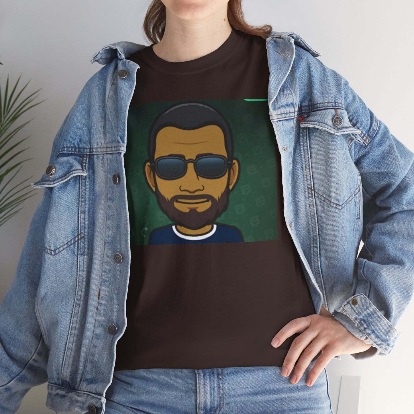 Bitmoji Portrait Tee — Cool Sunglasses Avatar Graphic T-Shirt Printify
