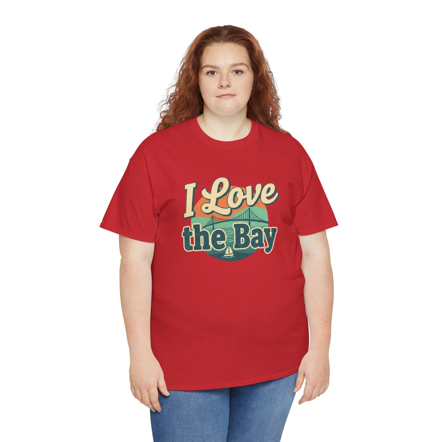 I Love the Bay T-Shirt — Retro Coastal Tee for Bay Lovers
