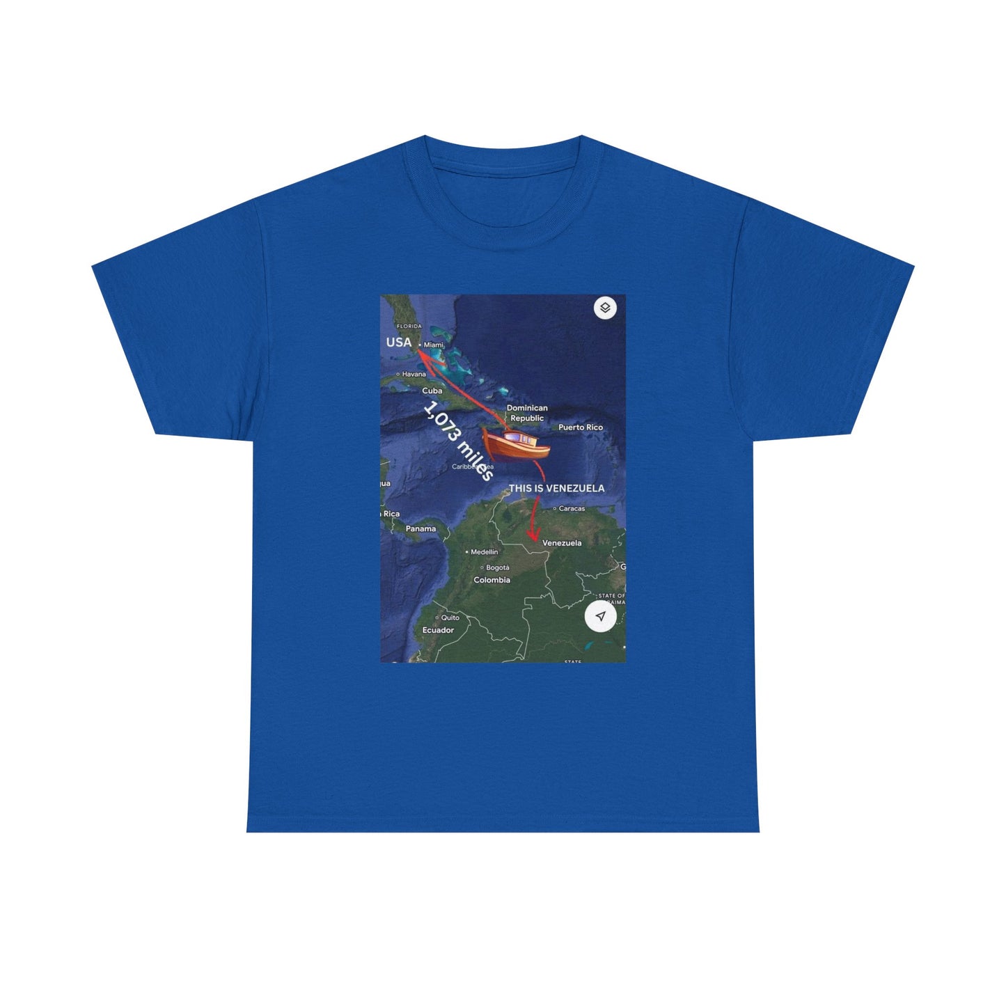 Weather Radar Tee — Tropical Storm Tracking Map Graphic Shirt Printify