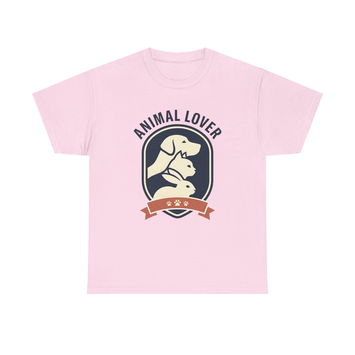 Animal Lover T-Shirt — Retro Pet Badge Tee (Dogs & Cats)
