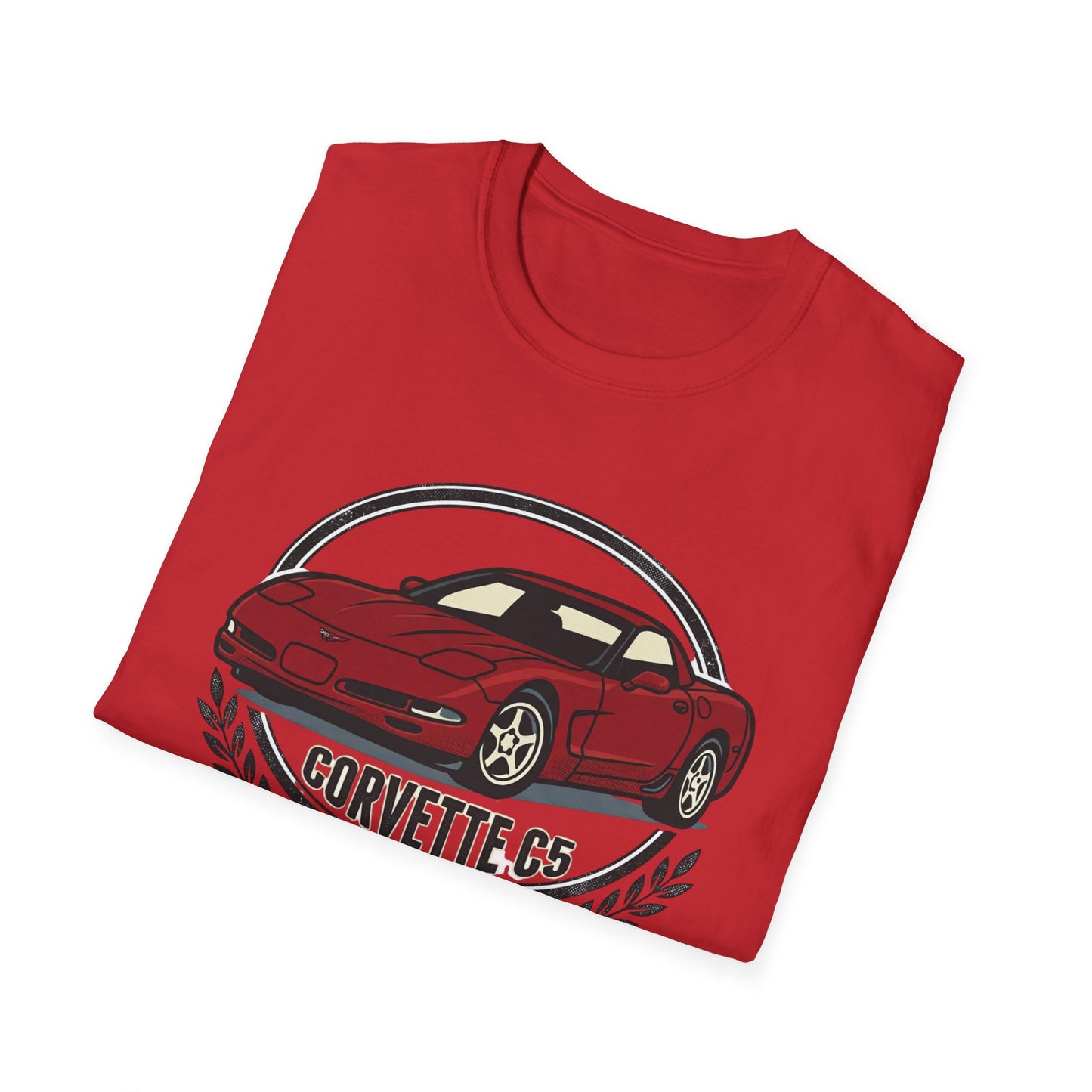 Corvette C5 T-Shirt – Classic Red Sports Car Crewneck for Car Enthusiasts