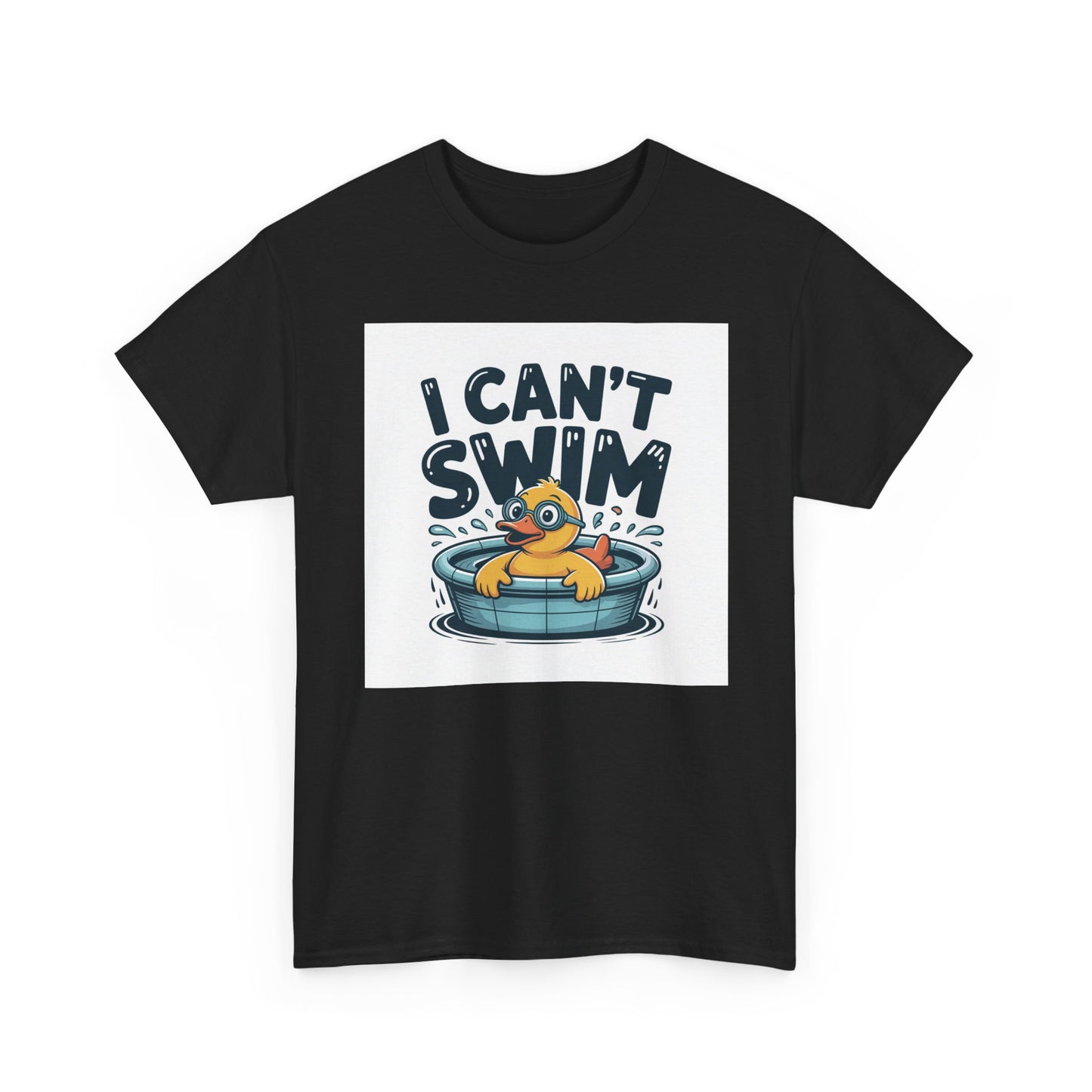 I Can't Swim Duck T-Shirt — Cute Funny Pool Float Graphic Tee