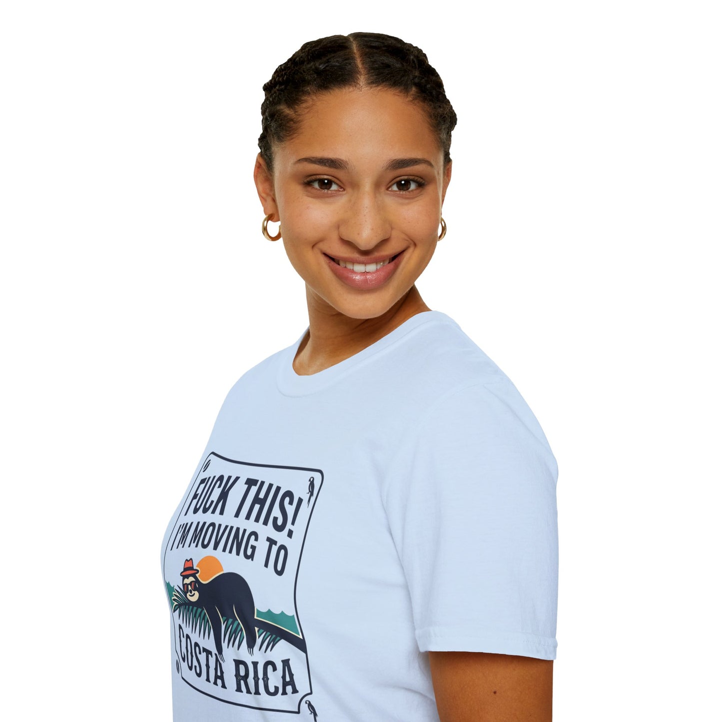 I'm Moving to Costa Rica T-Shirt — Funny Sloth 'Fuck This!' Vacation Tee