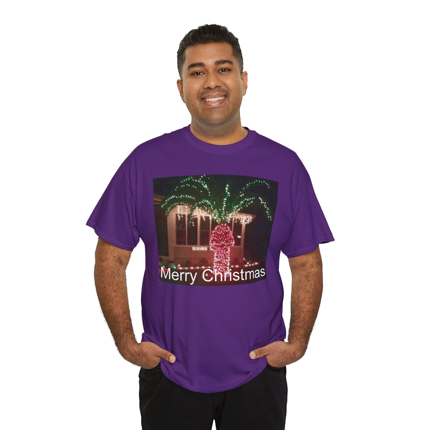 Christmas Lights Tee — 'Merry Christmas' Holiday Graphic T-Shirt Printify