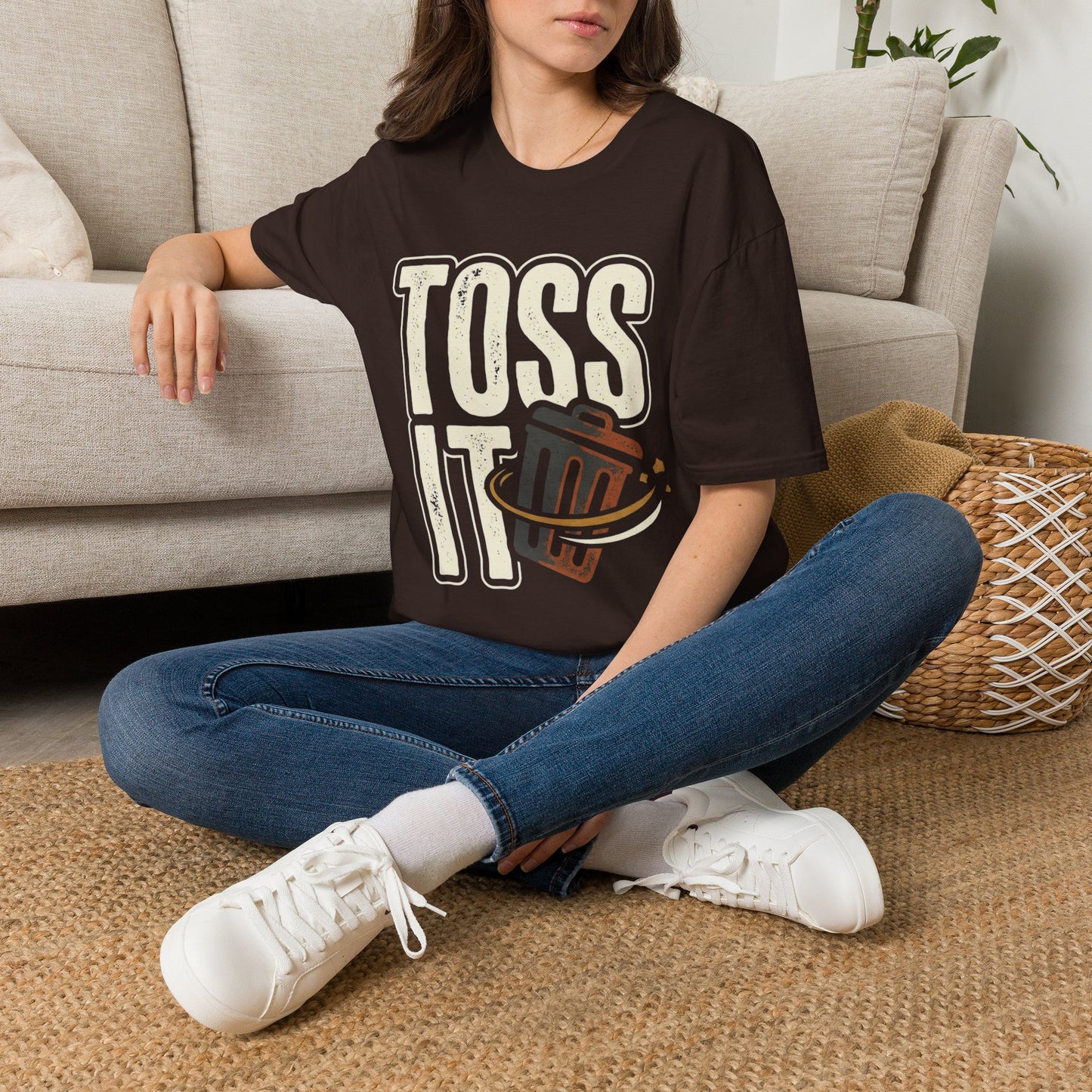 Toss It Graphic T‑Shirt — Casual Recycling / Trash Toss Tee