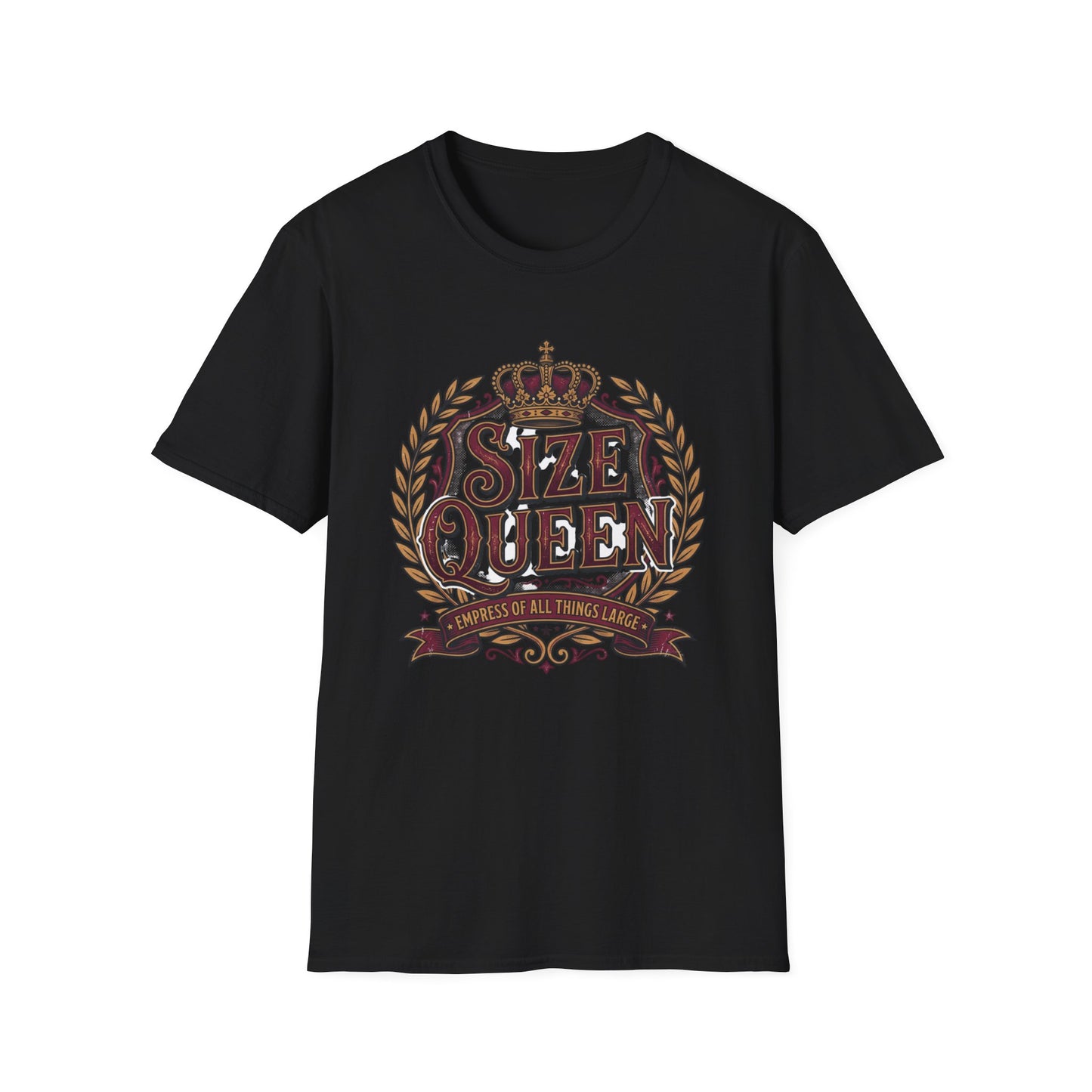 Size Queen T‑Shirt — Vintage Crown Graphic Tee Printify