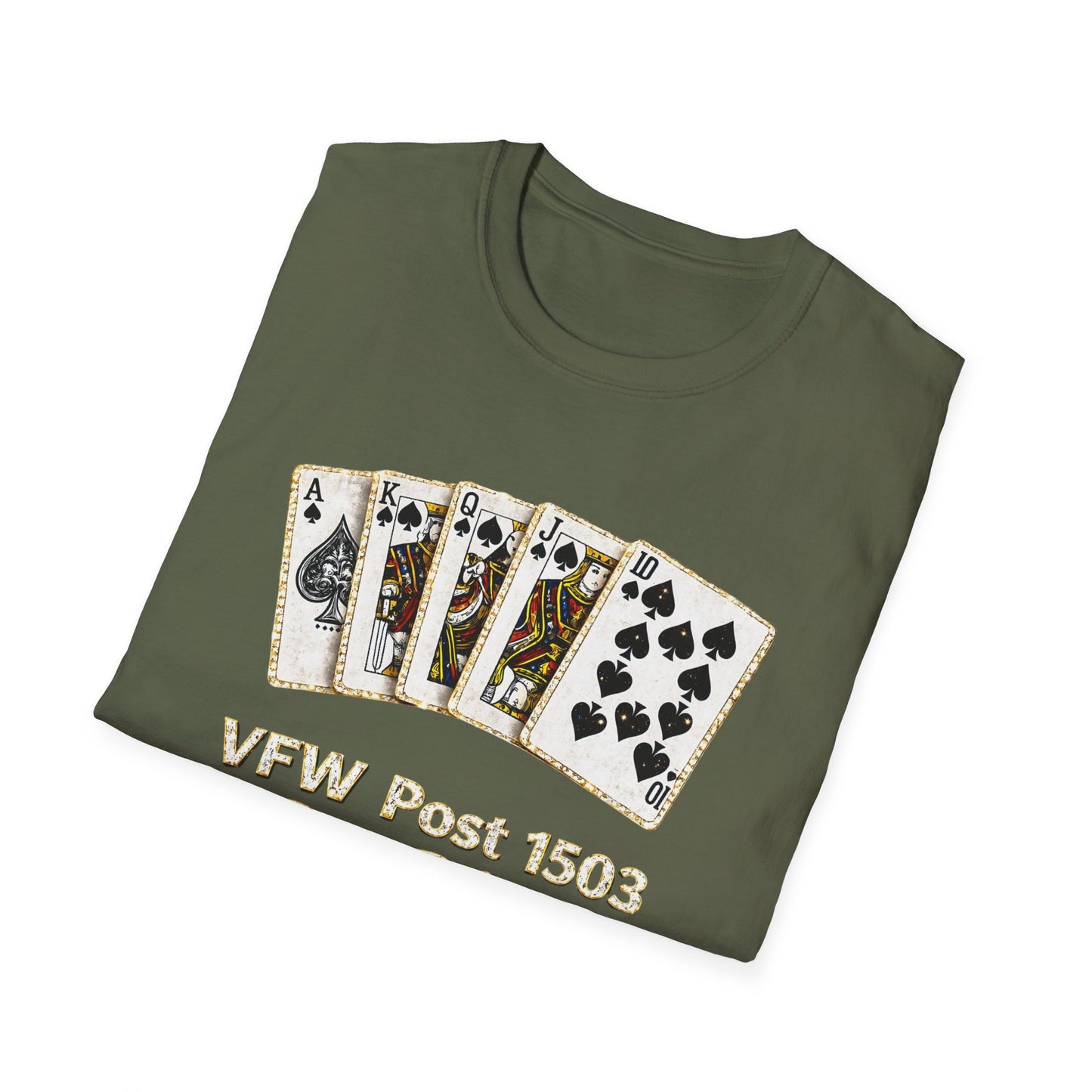 Bid Whist Playing Cards Tee — VFW Post 1503 Card Game T-Shirt