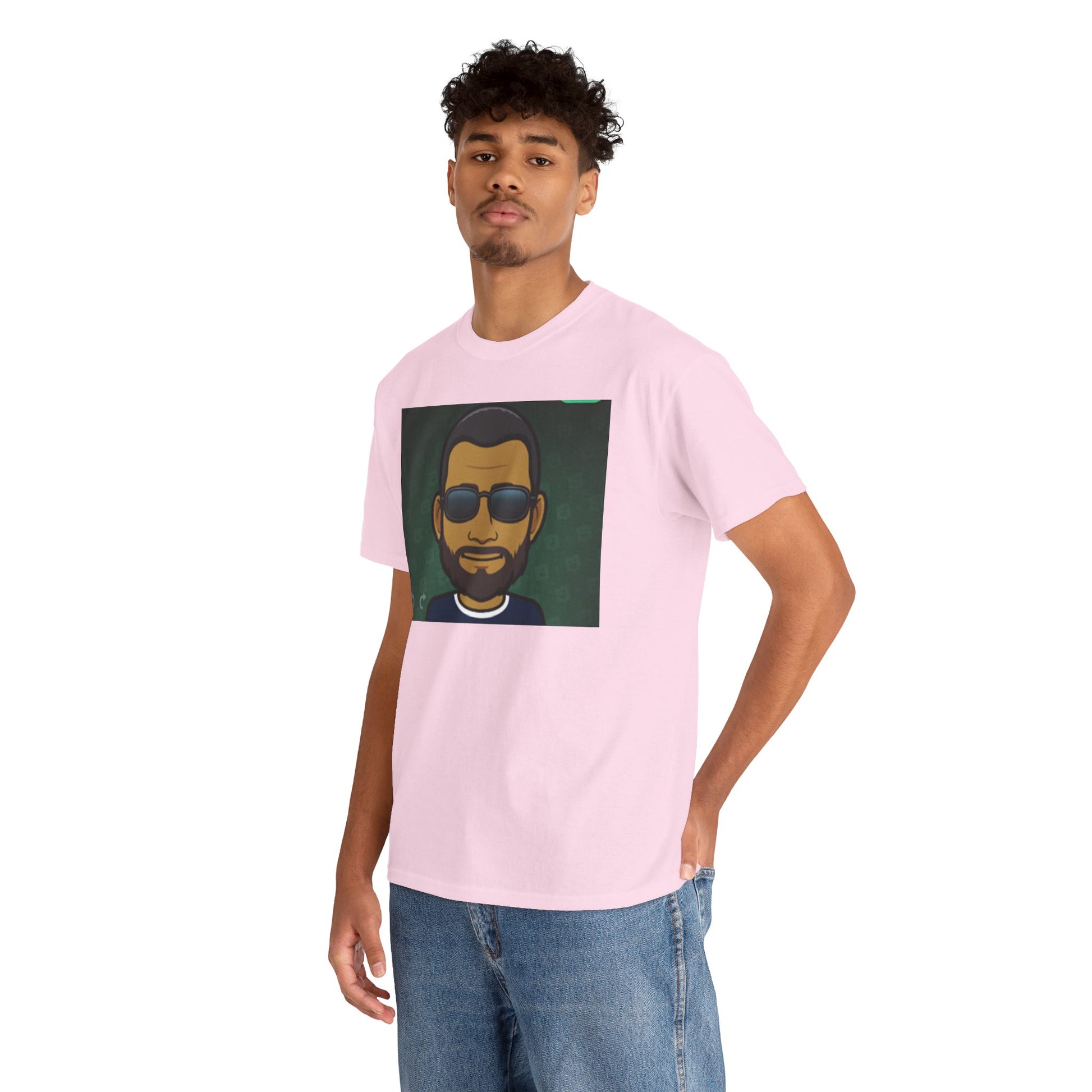 Bitmoji Portrait Tee — Cool Sunglasses Avatar Graphic T-Shirt Printify