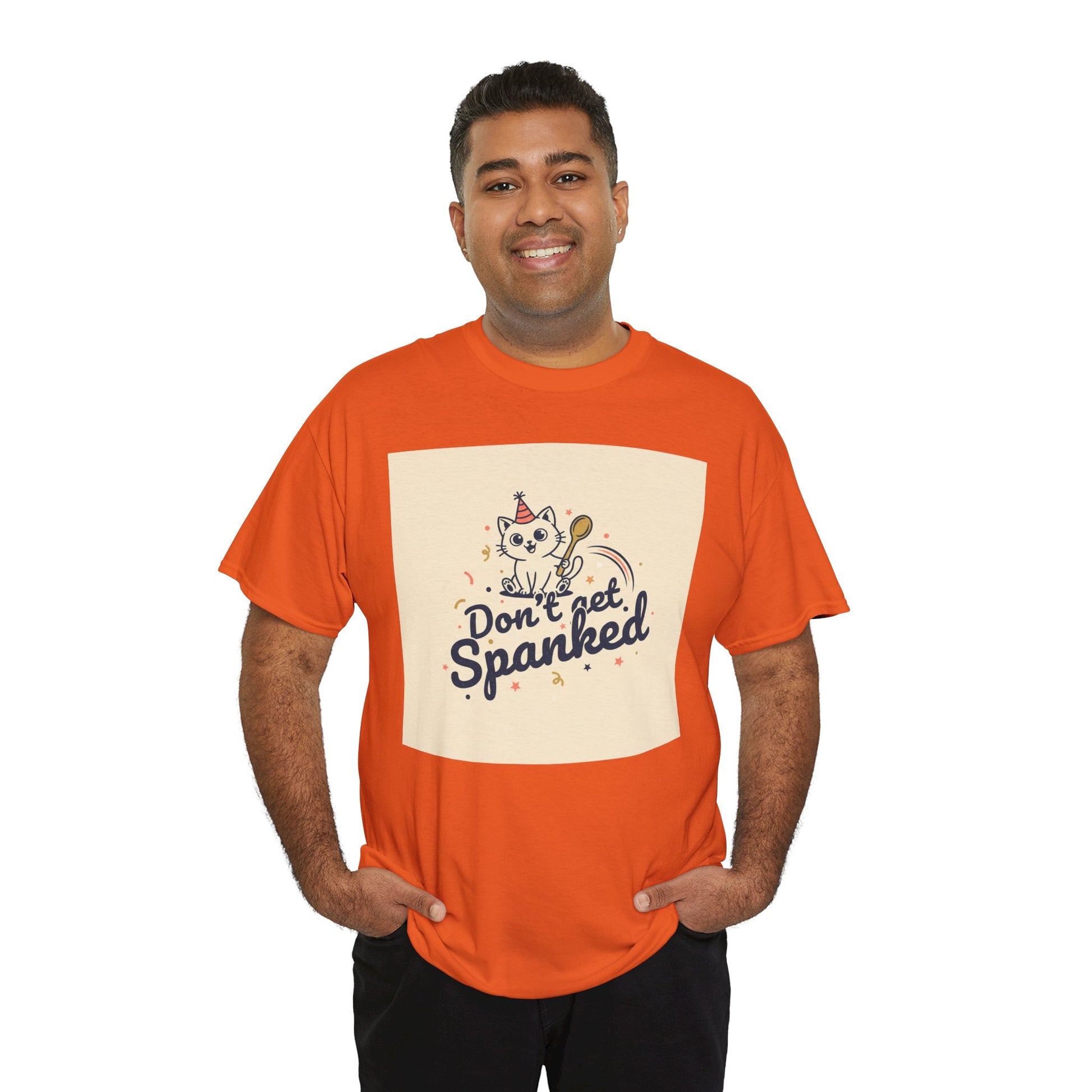 Don’t Get Spanked Cat Tee — Cute Retro Kitten Graphic T-Shirt Printify