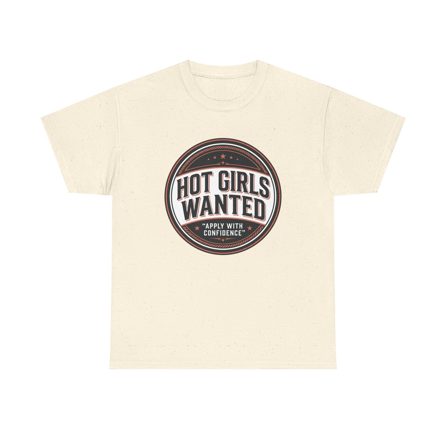 T-Shirt — "Hot Girls Wanted" Retro Badge Tee