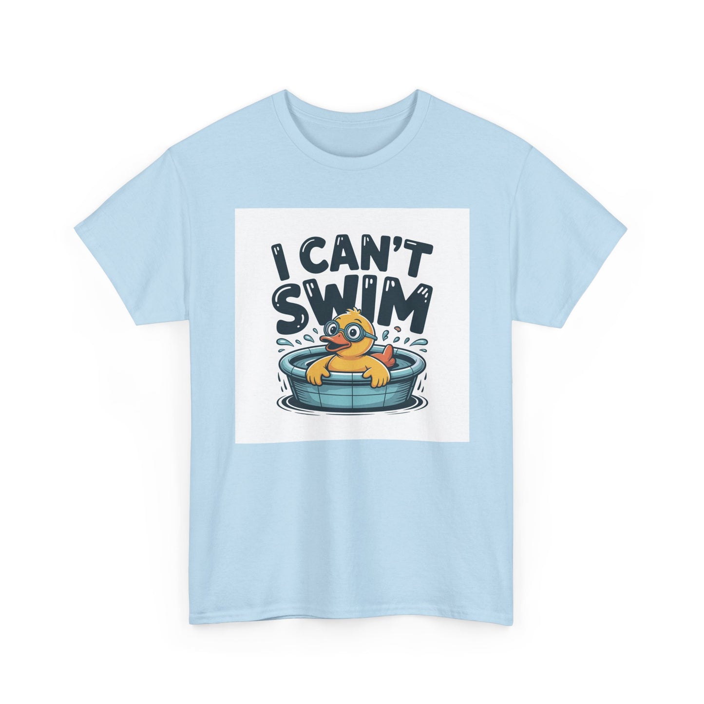 I Can't Swim Duck T-Shirt — Cute Funny Pool Float Graphic Tee