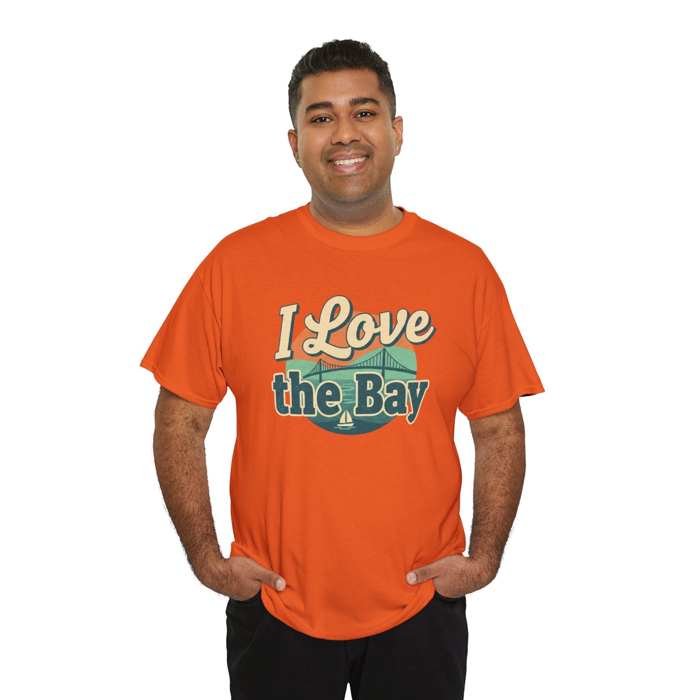 I Love the Bay T-Shirt — Retro Coastal Tee for Bay Lovers