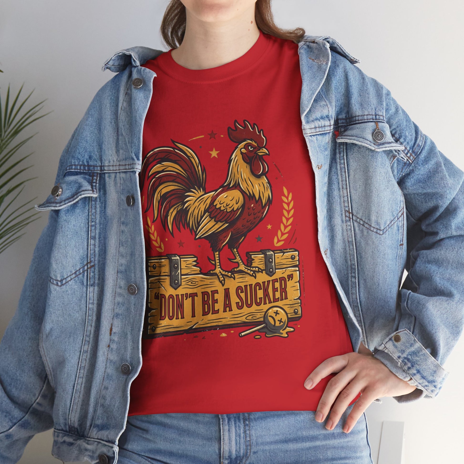 Rooster 'Don't Be a Sucker' Graphic Tee Printify