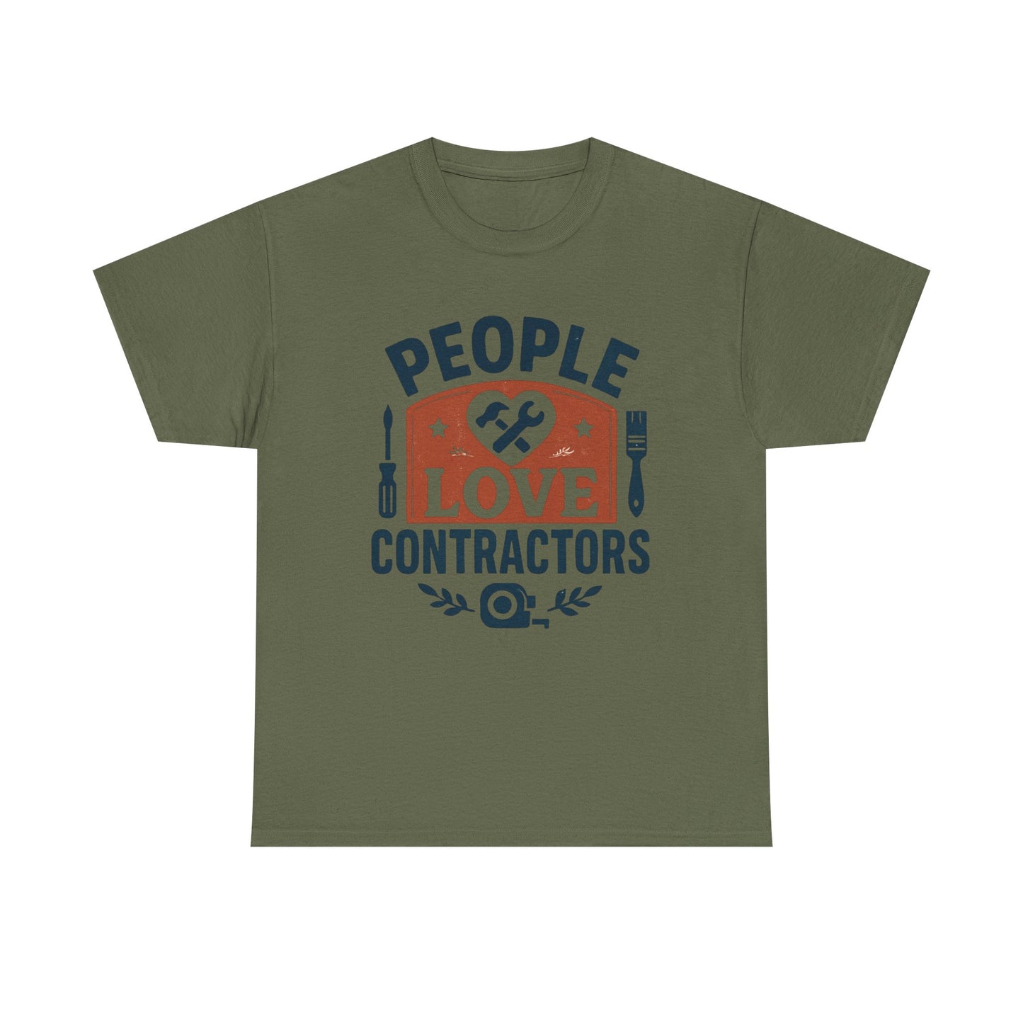 Contractor T-Shirt – "People Love Contractors" Graphic Tee Printify