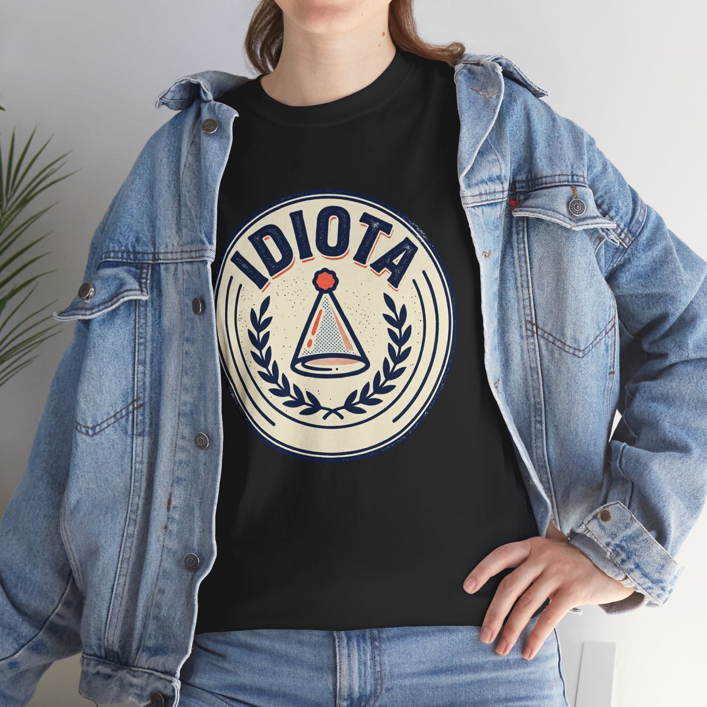 Idiota Crest T-Shirt — Vintage Emblem Graphic Tee