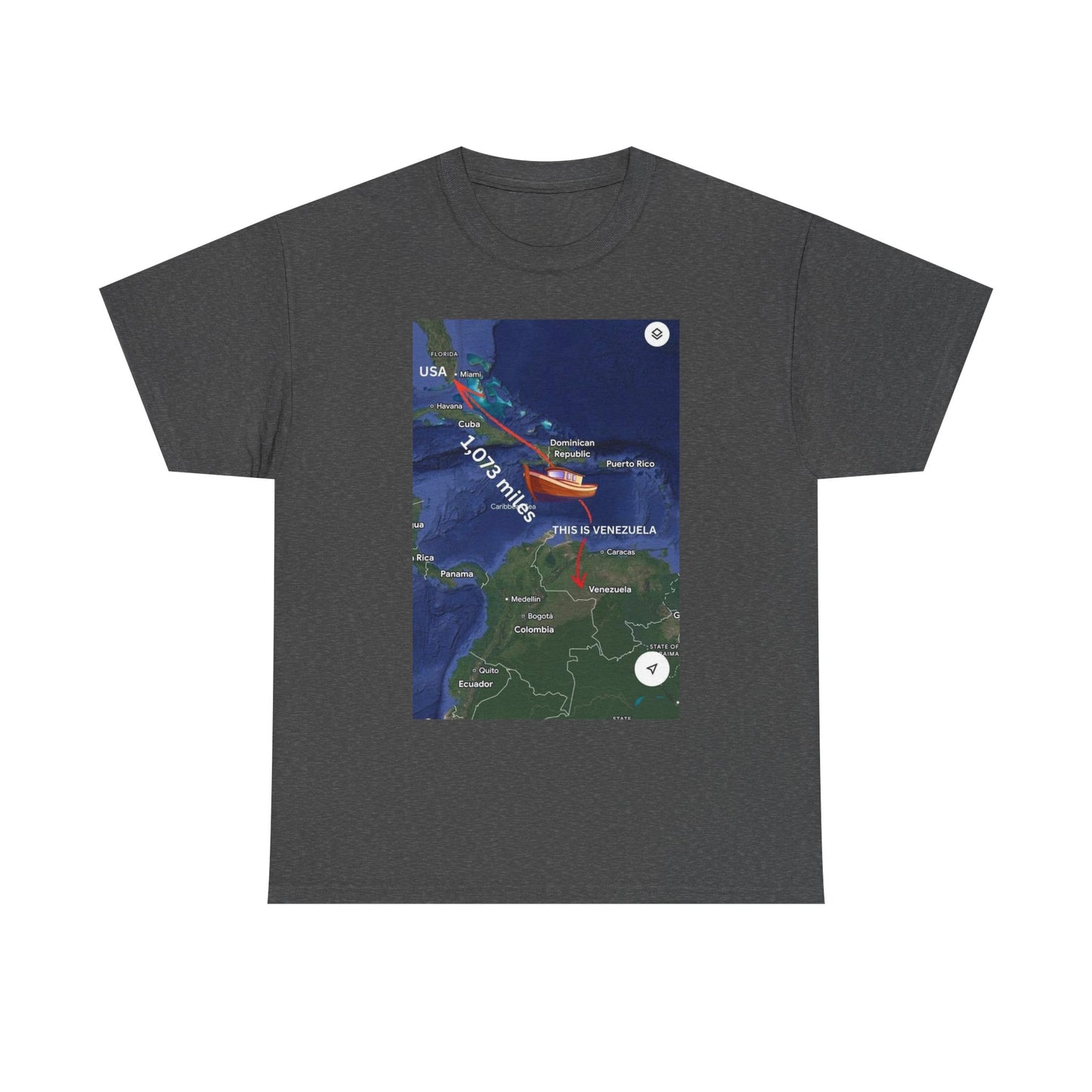 Weather Radar Tee — Tropical Storm Tracking Map Graphic Shirt Printify