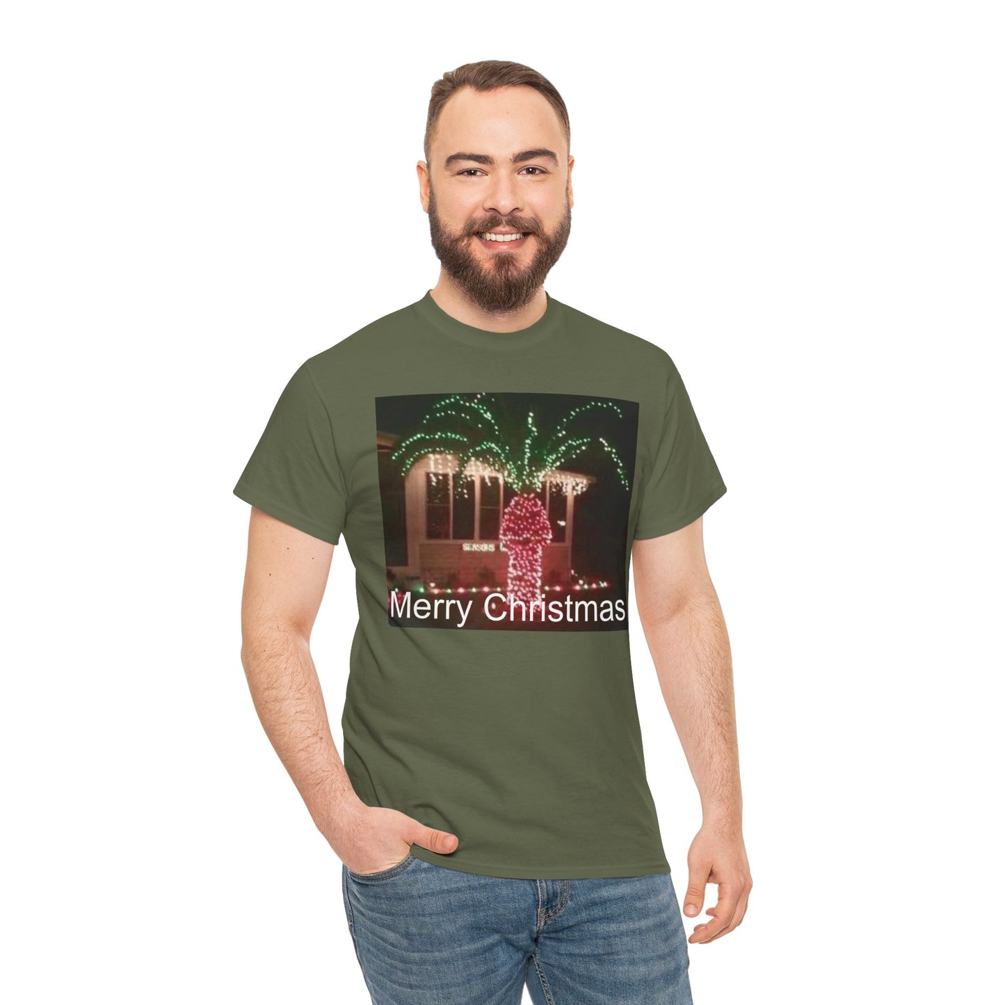 Christmas Lights Tee — 'Merry Christmas' Holiday Graphic T-Shirt Printify