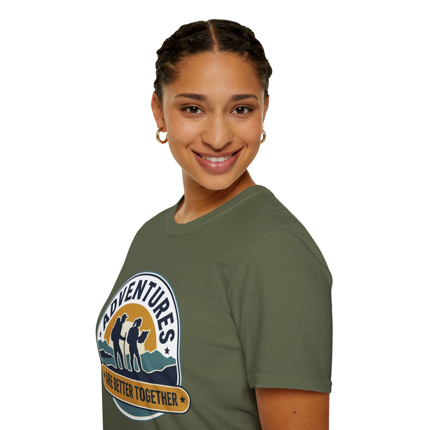 Adventures Are Better Together T-Shirt — Couples Hiking Outdoor Graphic Tee