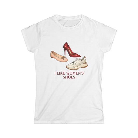 Women's Tee - I Like Women's Shoes Graphic (Heels, Flats & Sneakers)
