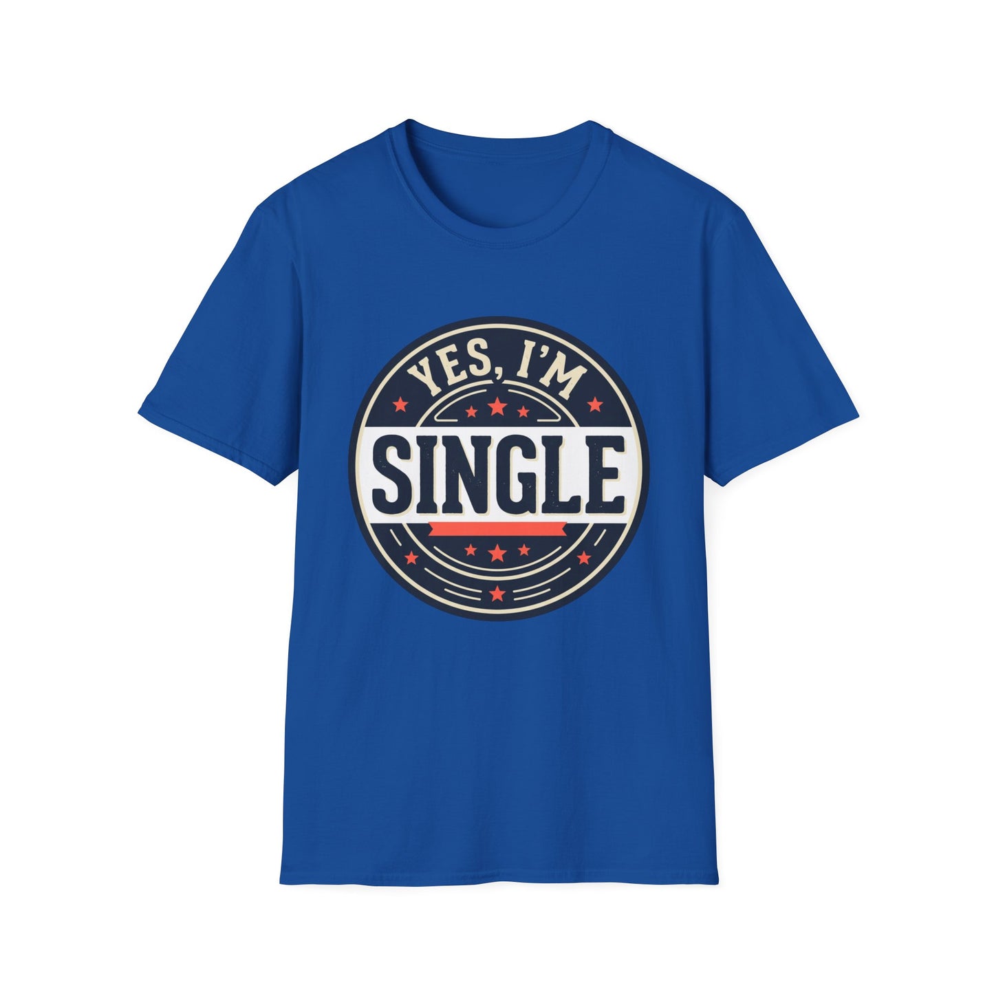"Yes, I’m Single" Graphic Tee - Single Badge T-Shirt