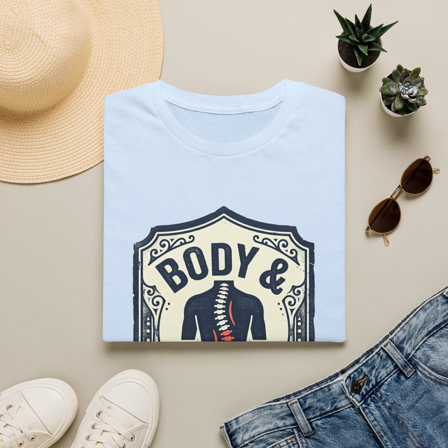 Back Hurts T-Shirt — Body & Back Hurts Graphic Tee for Spine Pain Relief Awareness