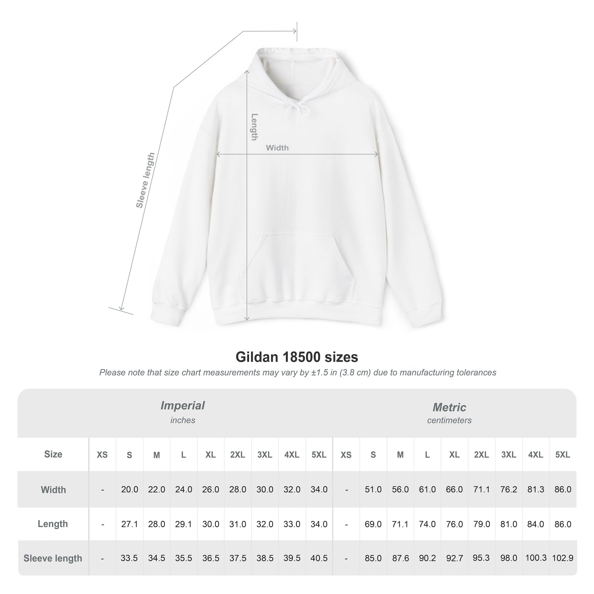 Custom Classic White Hoodie with Centered Square Design Mockup Printify