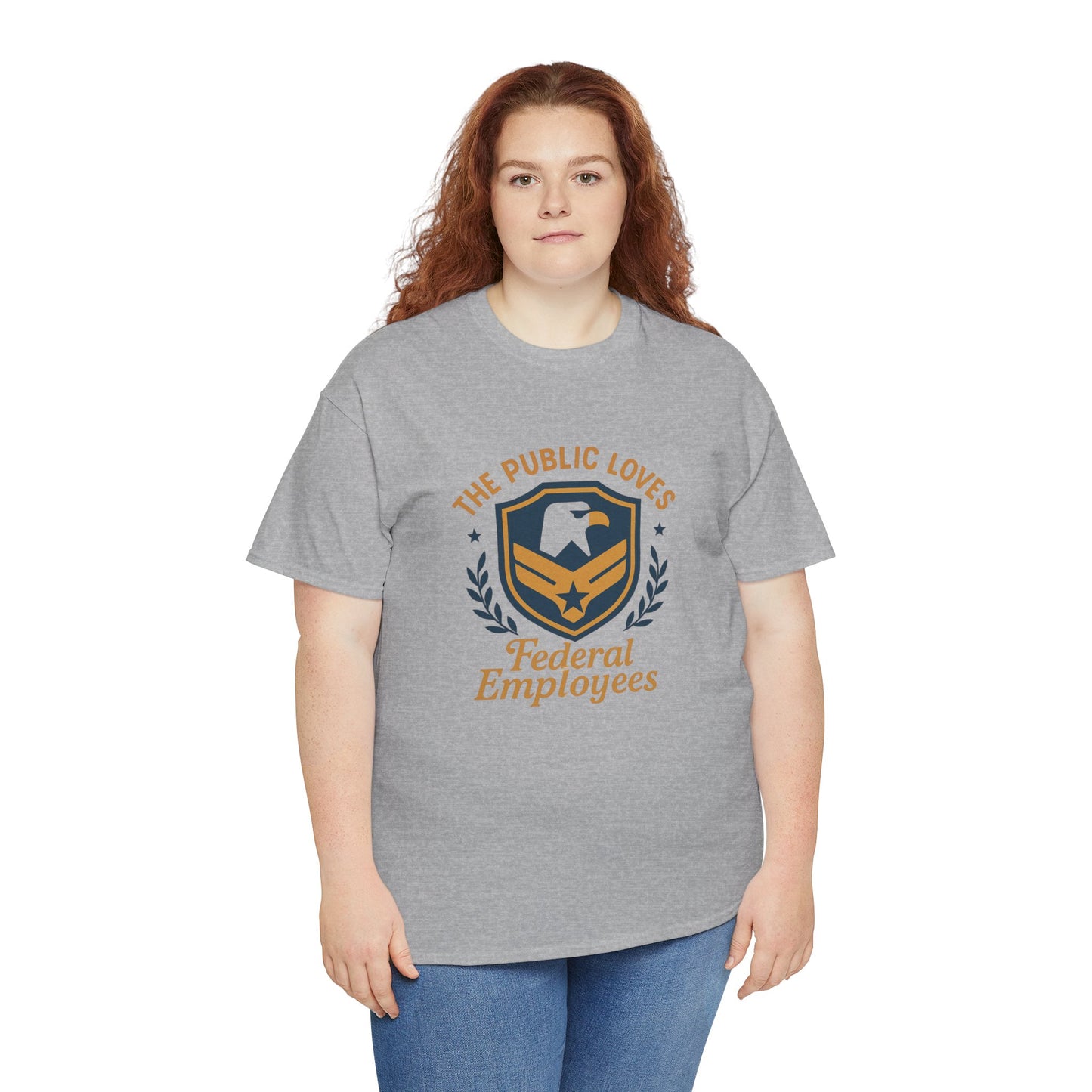 Federal Employees Tee – “The Public Loves Federal Employees” Patriotic Badge Shirt