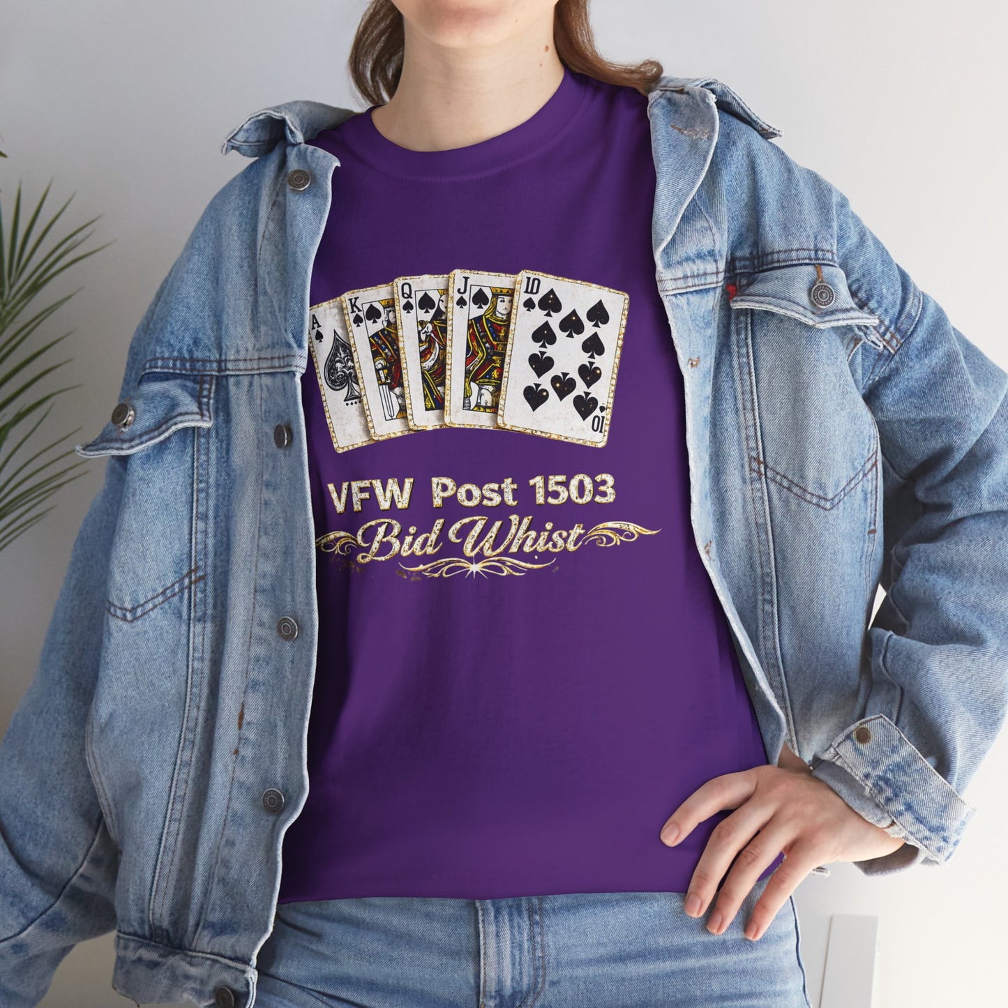 Veterans VFW Poker Night Tee – "VFW Post 1503" Playing Cards Design