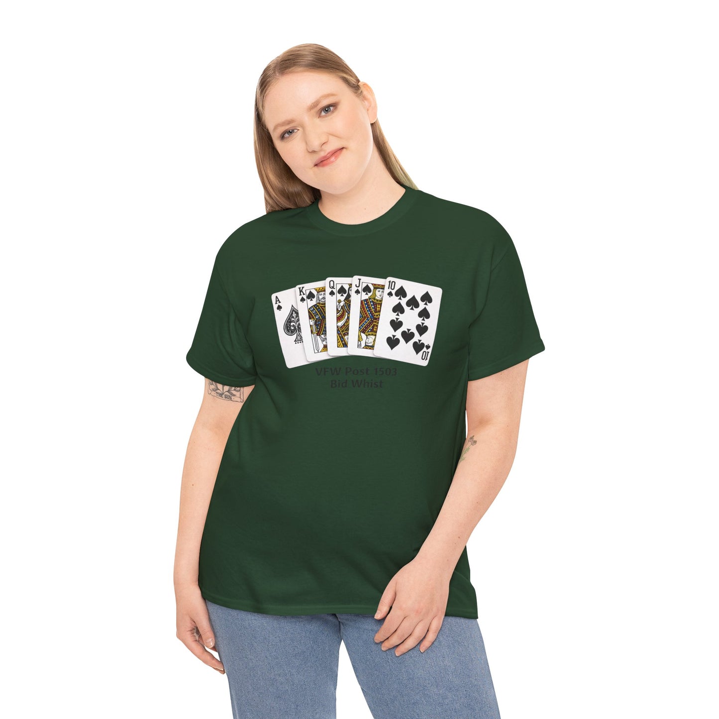 Bid Whist Card Tee — VFW Post 1501 Poker Night T-Shirt