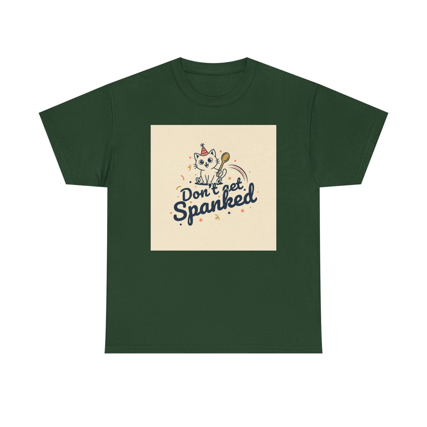 Don’t Get Spanked Cat Tee — Cute Retro Kitten Graphic T-Shirt Printify