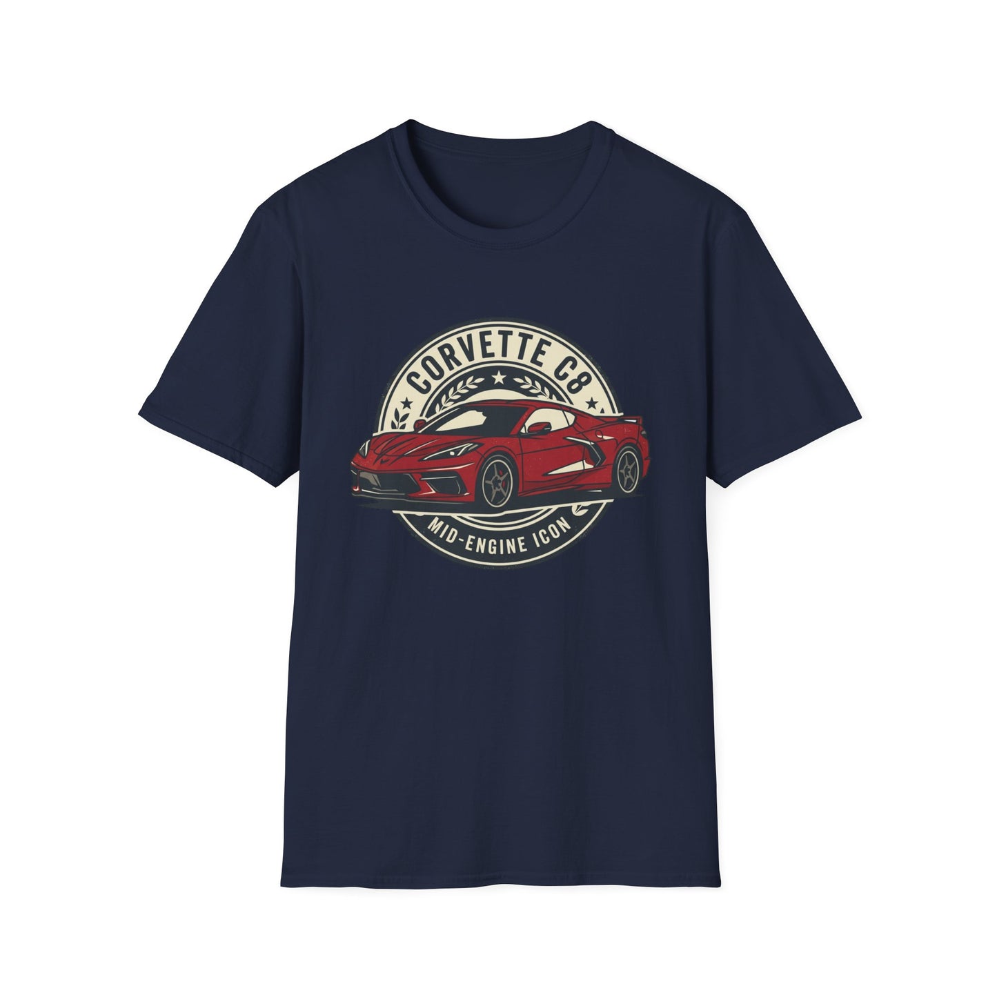 Corvette C8 Tee — Red Mid‑Engine Icon Car Shirt