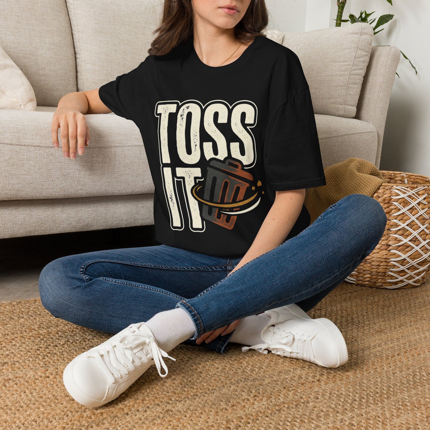 Toss It Graphic T‑Shirt — Casual Recycling / Trash Toss Tee