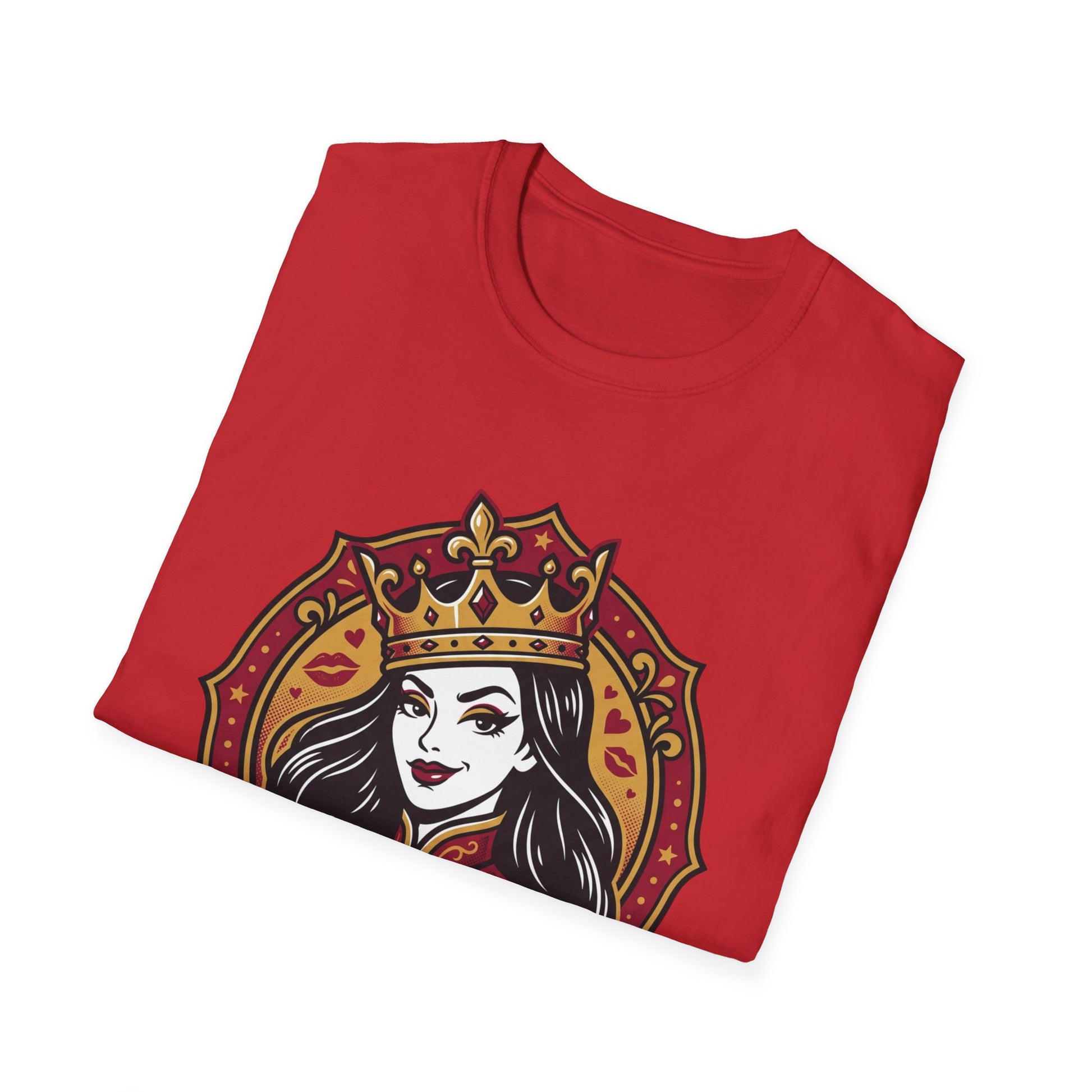 "Fellatio Queen" Retro Pinup Crown Graphic Tee Printify