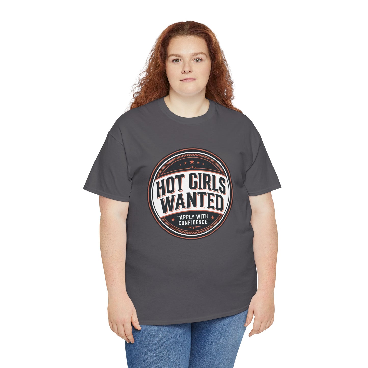 T-Shirt — "Hot Girls Wanted" Retro Badge Tee