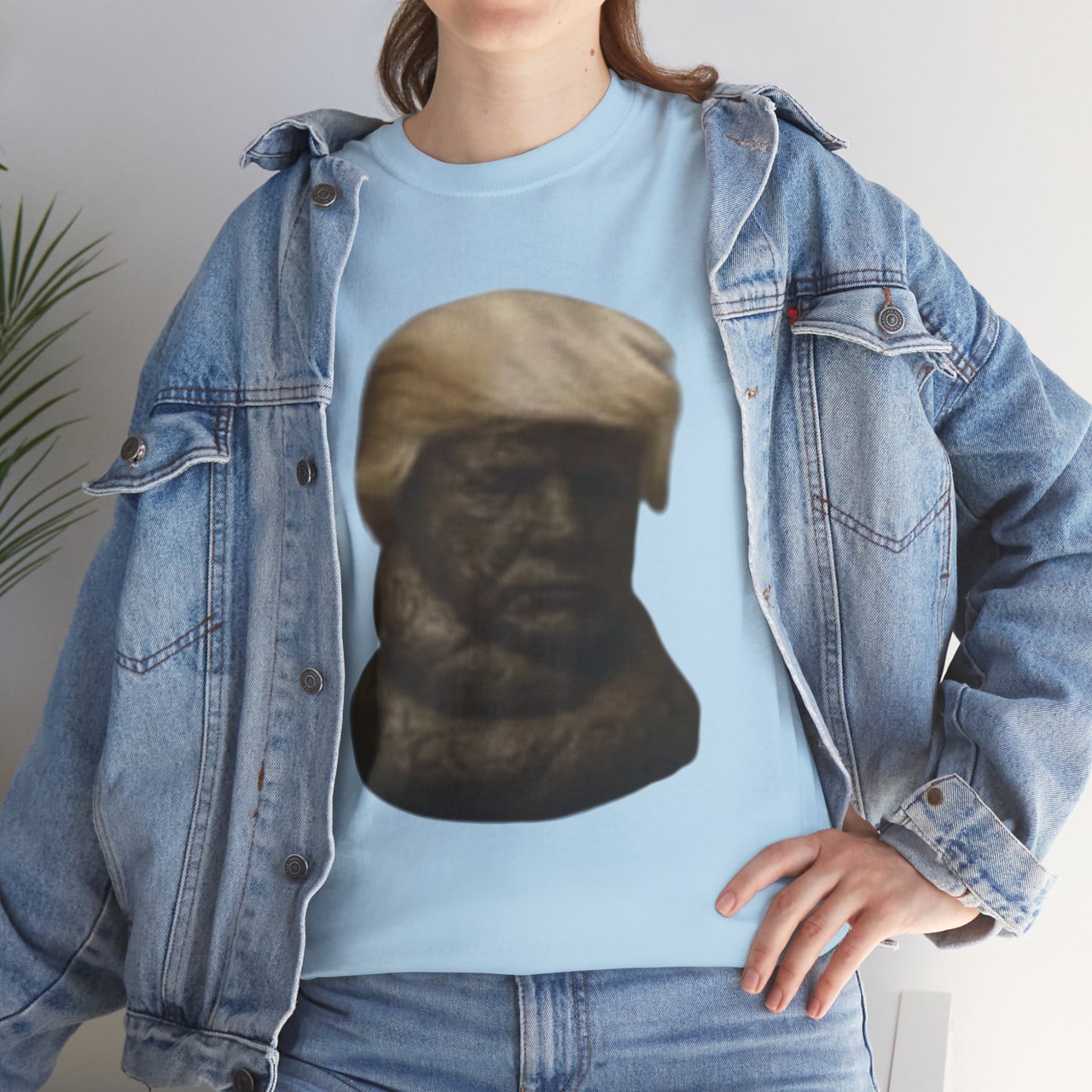 Graphic Tee — Bronze Bust Illustration T‑Shirt