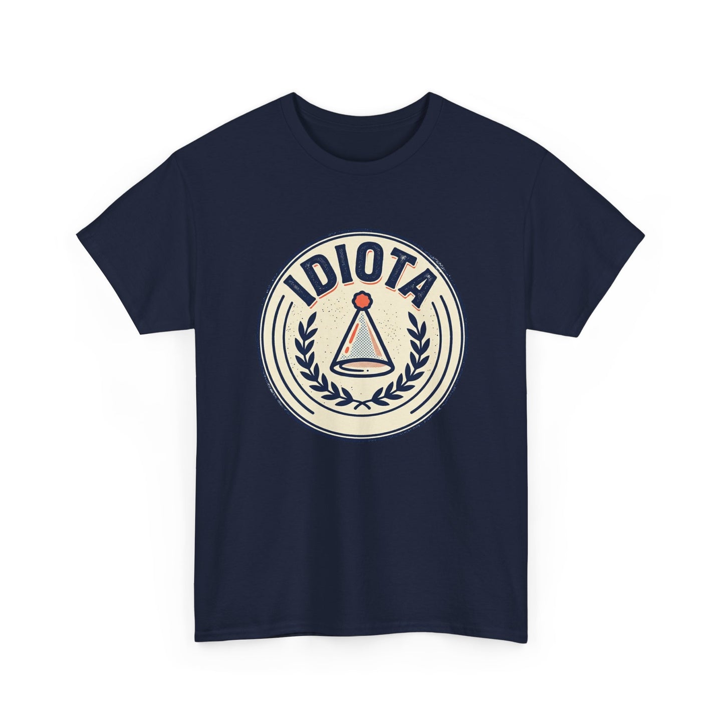 Idiota Crest T-Shirt — Vintage Emblem Graphic Tee