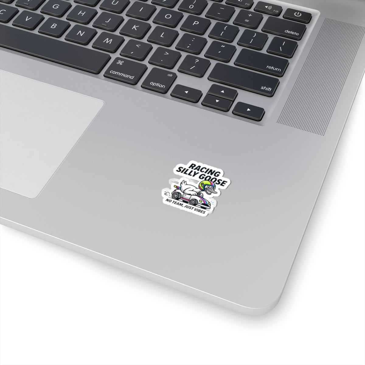 Racing Silly Goose Kiss-Cut Stickers | motorsport, checkered, funny