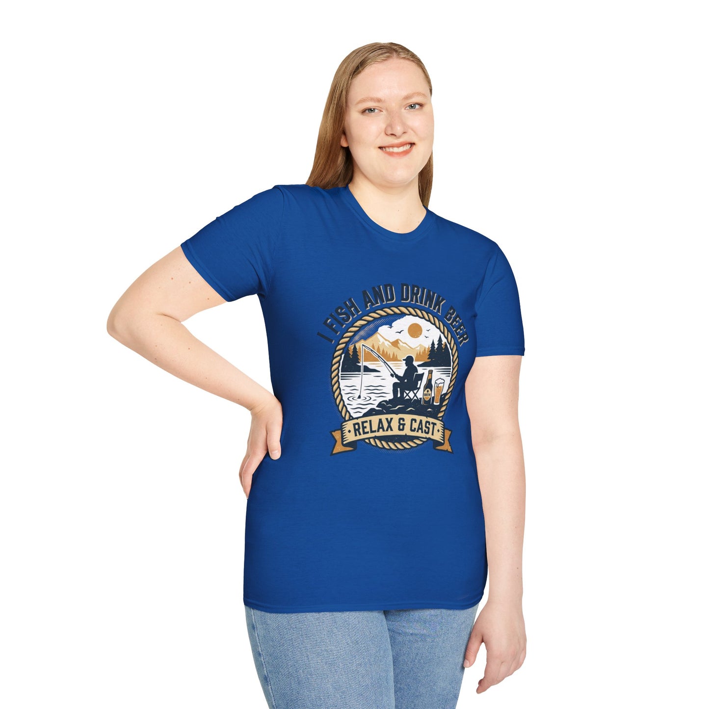 Fishing & Beer T-Shirt — "I Fish and Drink Beer" Relax & Cast Graphic Tee