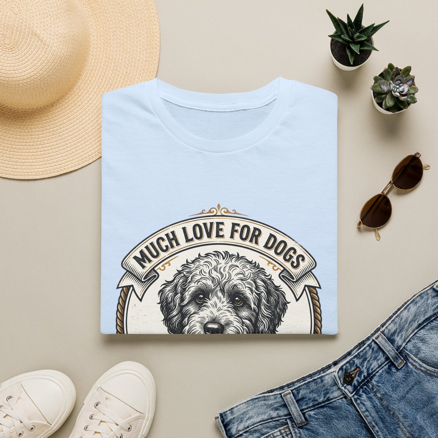 Much Love for Dogs T-Shirt — Vintage Dog Illustration Tee